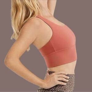 CRZ YOGA Longline Sports Bra with Strappy Back Size Medium